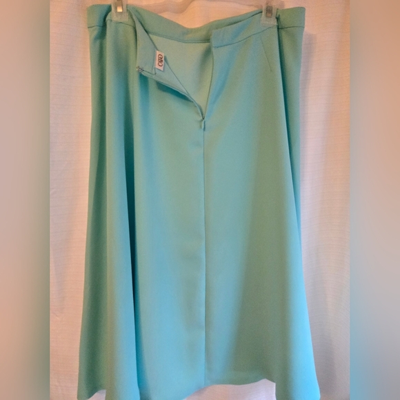 Cato Aqua Teal Blue Green Maxi Skirt, Knee Length, Size 14 Large - Picture 2 of 4